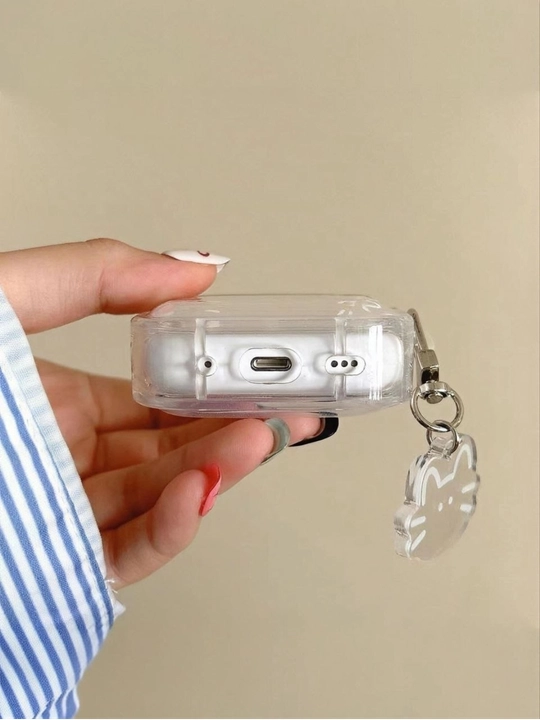 Текстурированный чехол для AirPods с объемным 3D цветком