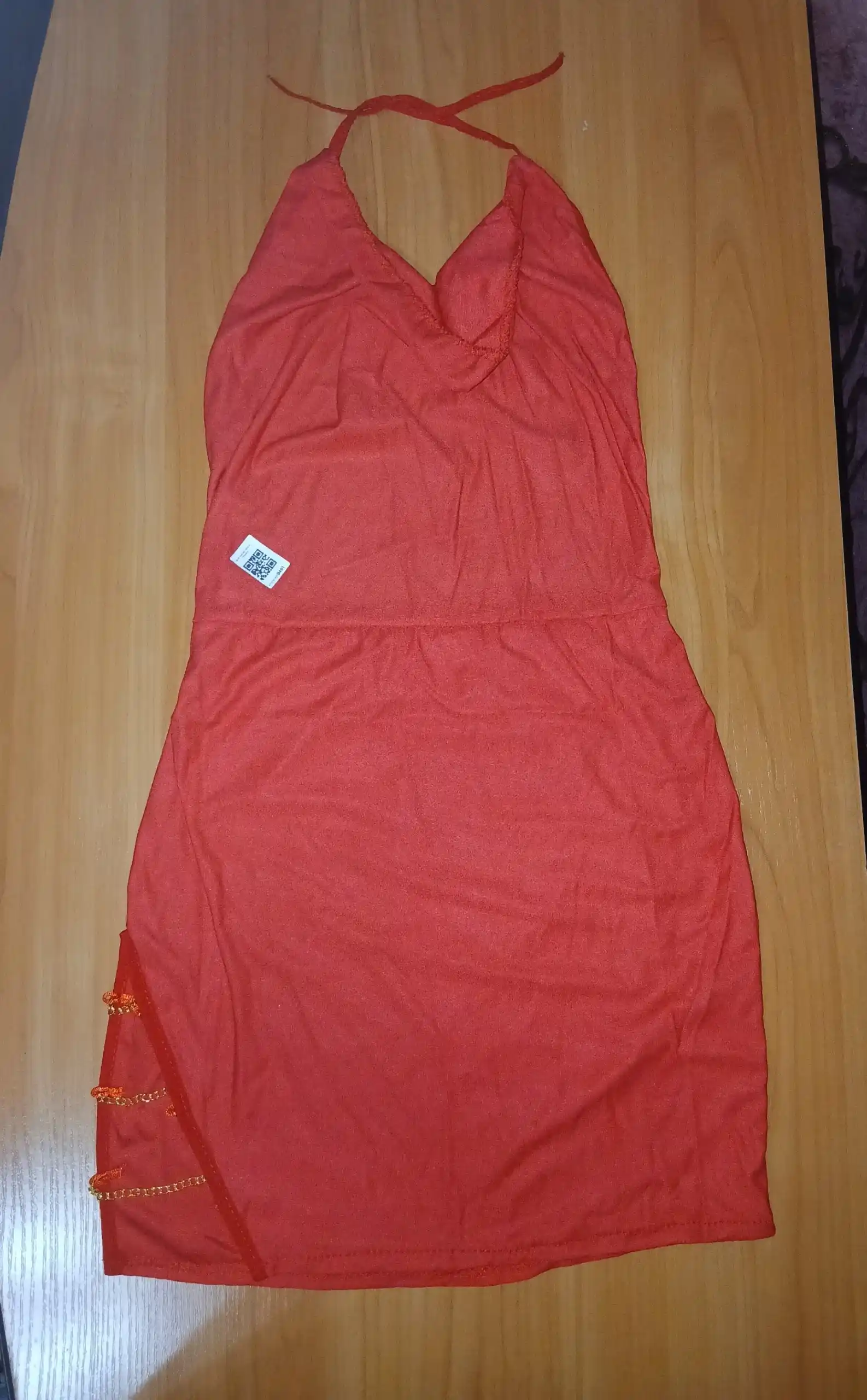 Ayollar mini ko‘ylagi, zanjir bezakli, nafis kechki libos 42/48