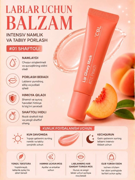 Shaftoli hidli lab uchun balzam - 