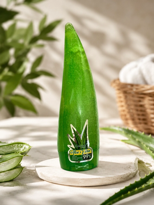 Aloe Vera 99% namlovchi geli yuz, tana va soch uchun, teri parvarishi