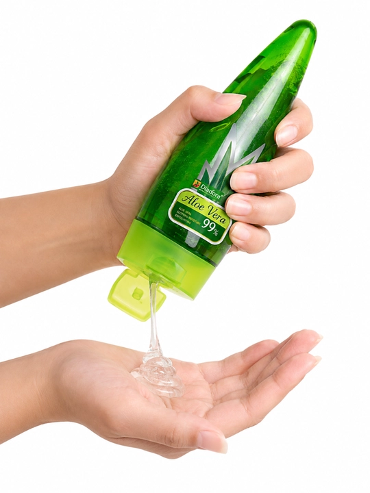 Aloe Vera 99% namlovchi geli yuz, tana va soch uchun, teri parvarishi