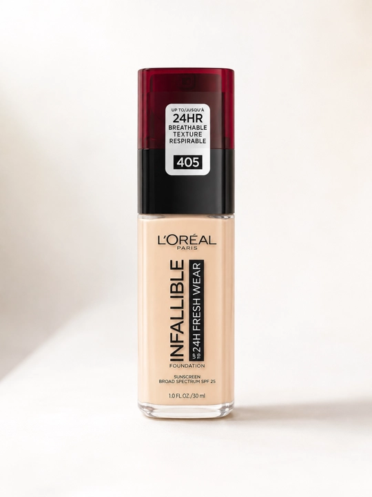L’Oréal Paris Infallible SPF 25 tonal krem, uzoq saqlanuvchi qoplama, yengil tekstura - 