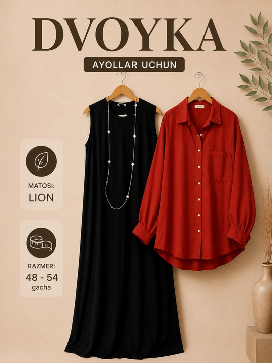 Ayollar uchun yozgi kiyimlar, dvoyka ayollar uchun, rubashka qizlar uchun - 