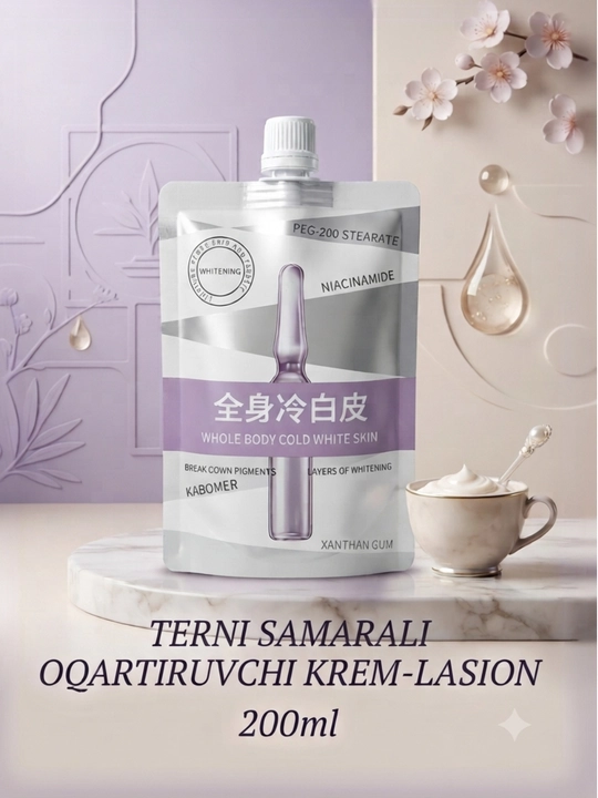 Terni Oqartiruvchi va Namlantiruvchi Krem-Losion, Niatsinamidli Tana Parvarishi 200 ml