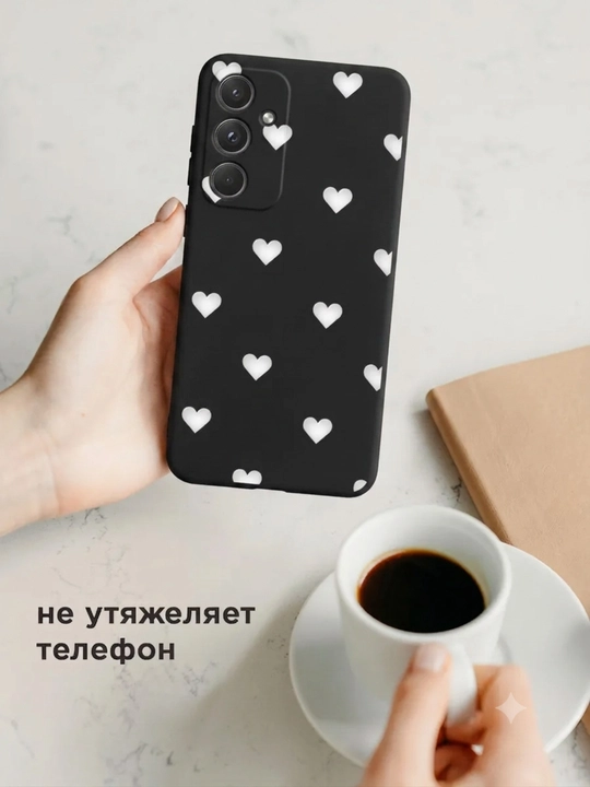 Samsung Galaxy A55 uchun silikon chexol, yurakchali, zarbaga chidamli