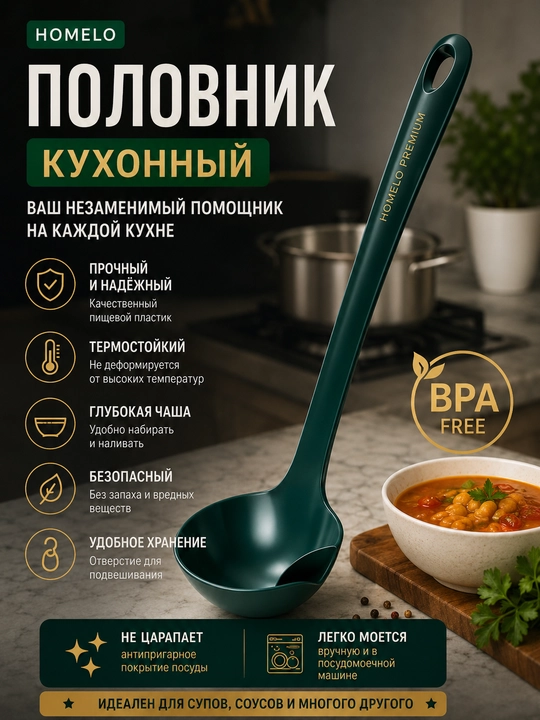Oshxona cho‘michi bambuk, plastik, silikon - 
