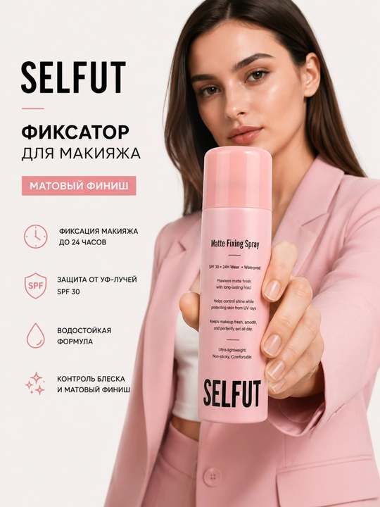 SELFUT Matte Fixing Spray SPF30 makiyaj fiksatori, 100 ml - 