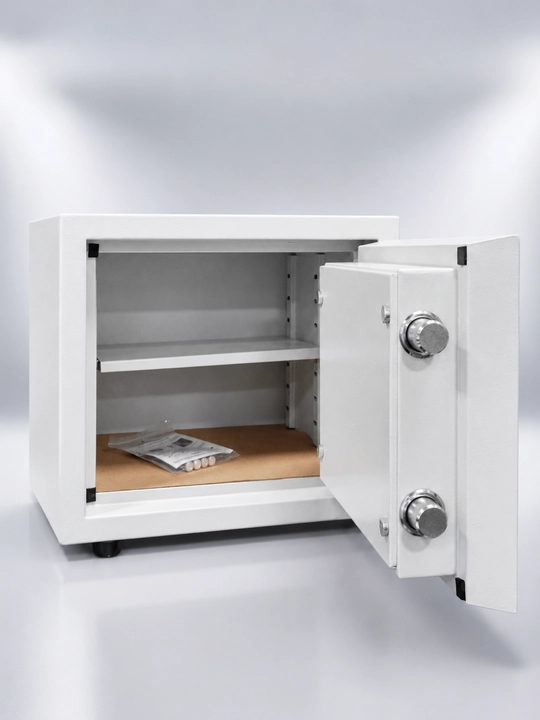 Seyf metall o‘tga chidamli betonli, kalitli qulf, uy va ofis uchun 42×45×40 sm