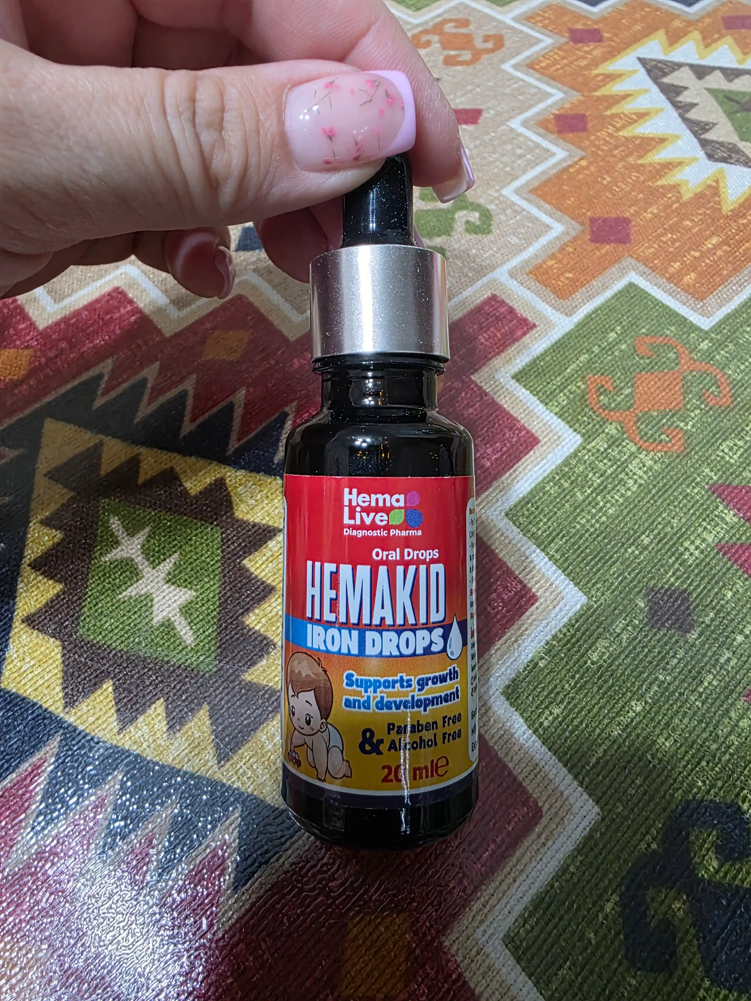 Капли с железом для детей Hemakid, детские витамины от анемии, бады для детей, kids