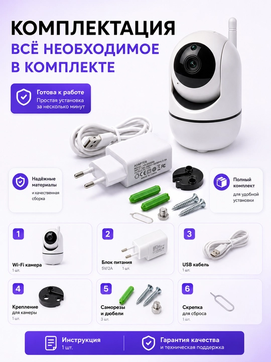 Wi-Fi Камера IP видеонаблюдения PTZ