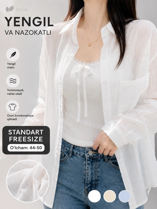 Ayollar ko‘ylagi, yozgi va kuzgi, Free Size, ayollar uchun uzun yengli koylak