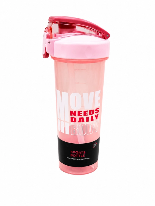 Protein va suv uchun 800 ml shaker, trubka va venchik bilan, sport butilkasi