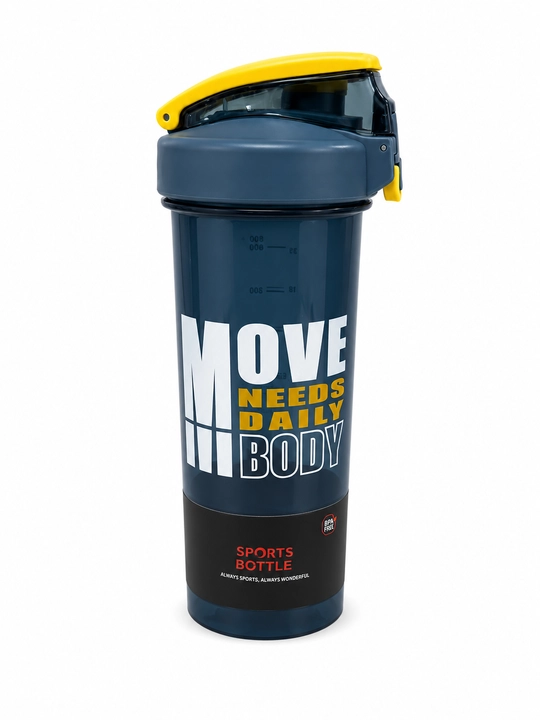 Protein va suv uchun 800 ml shaker, trubka va venchik bilan, sport butilkasi