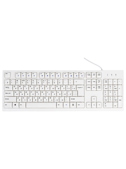 AiKUN KB2510 USB White simli klaviatura va sichqoncha to‘plami