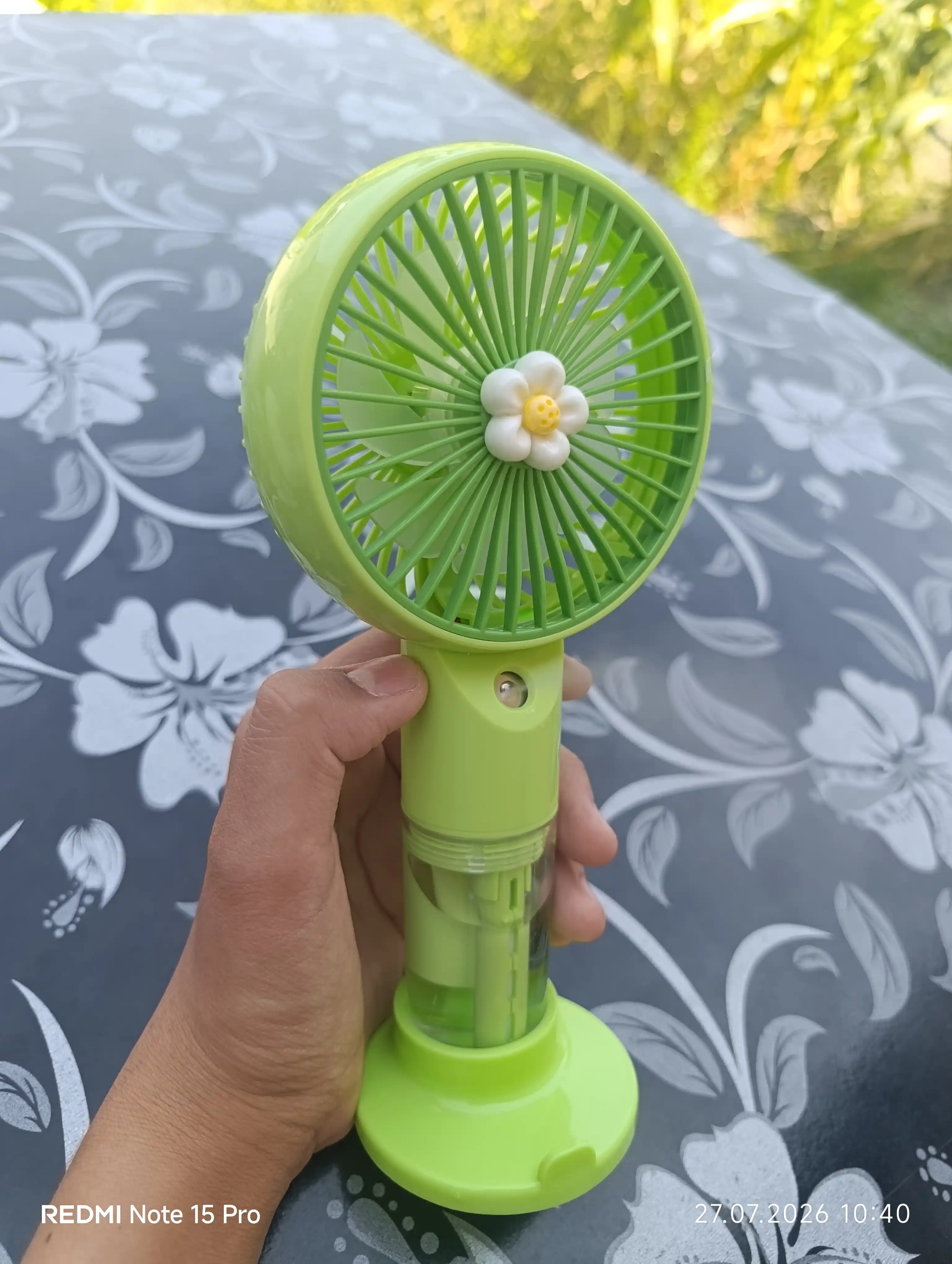 Portativ mini ventilyator, suv bilan sovitiladi, 3 rejimli, USB, kuchli havo oqimiga ega