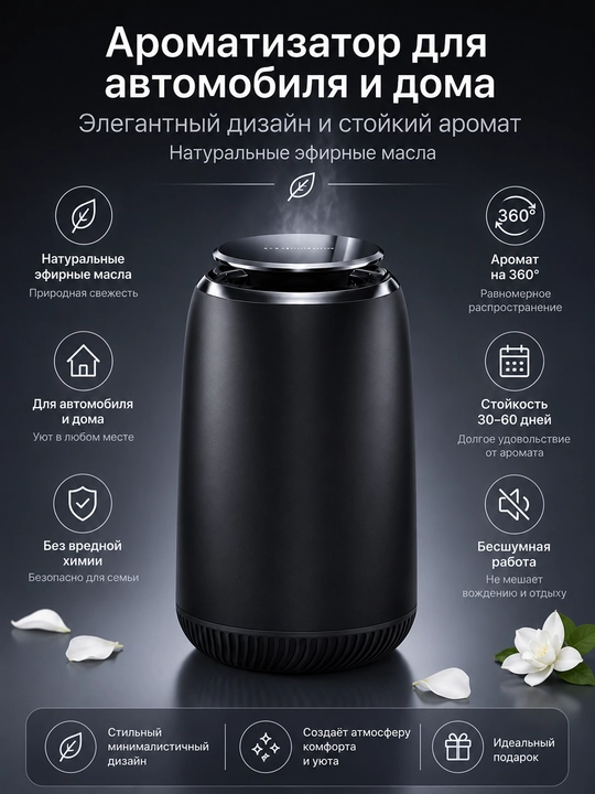 Avtomobil uchun havo yangilagichi, aroma diffuzor, mashina uchun avto aromatizator