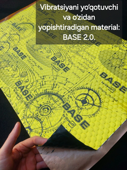 Shumoff Base 1.6/2/3 mm vibro va shovqin izolyatsiyasi, avtomobil uchun, shovqin yutuvchi