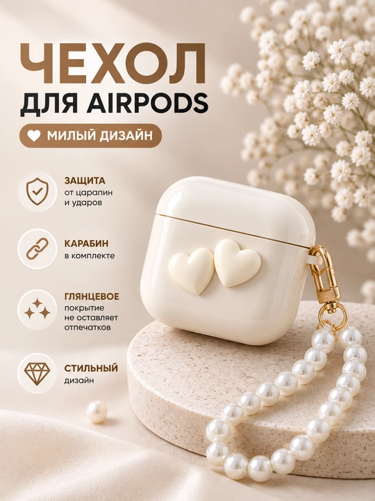 Чехол для беспроводных наушников AirPods 1, 2 / Pro, 3, 4 - 