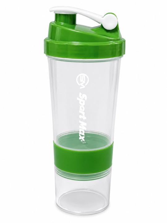 Protein uchun 500 ml sheyker, spiralli va konteynerli sport sheykeri, 3 in 1