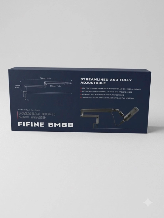 Пантограф для микрофона Fifine BM88 / Низкопрофильная стойка-кронштейн boom arm