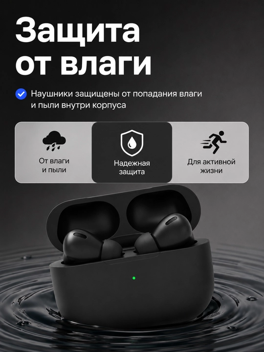 Pods Pro 2 и Pro 4 – беспроводные Bluetooth наушники, с микрофоном, Type-C белый