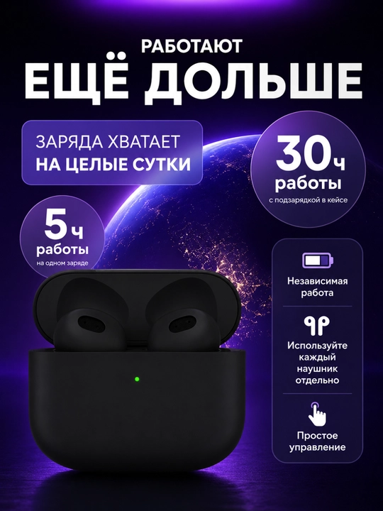 Pods Pro 2 va Pro 4 – simsiz Bluetooth quloqchinlar, mikrofonli, Type-C oq