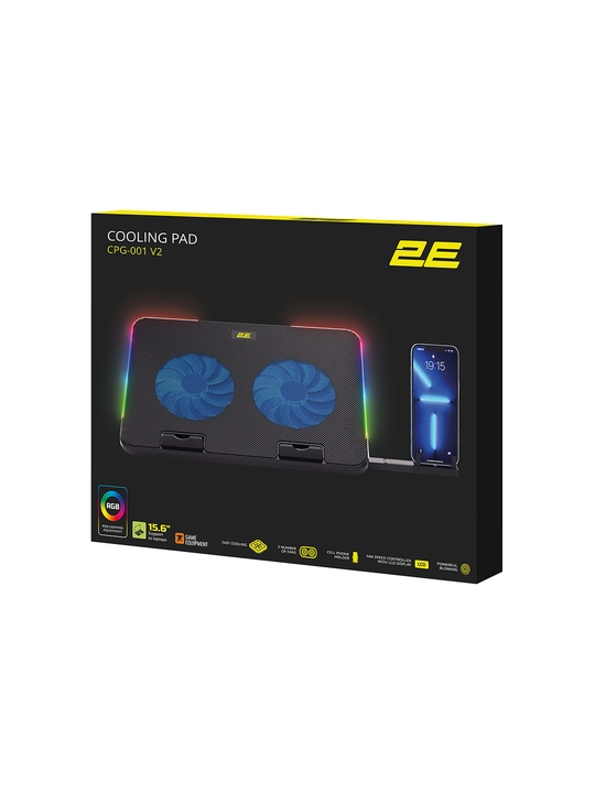 2E GAMING sovutgichli noutbuk tagligi, 14"-17.3," LED yoritgich, kuchli