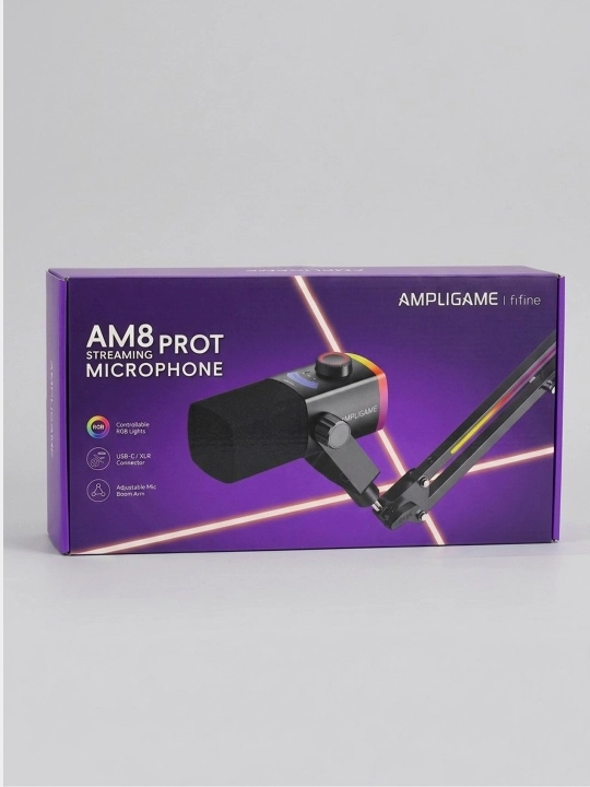 Mikrofon Fifine AM8 PROT pantograf bilan / USB va XLR dinamik igrovoy mikrofon