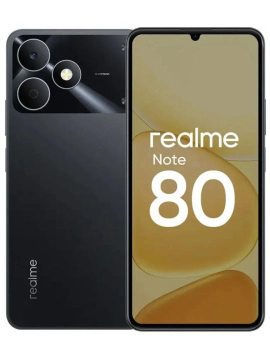 Смартфон realme Note 80, 6.74″ LCD 90 Гц, 6300 мА·ч, камера 8 МП, Unisoc T7250 4G LTE IP54