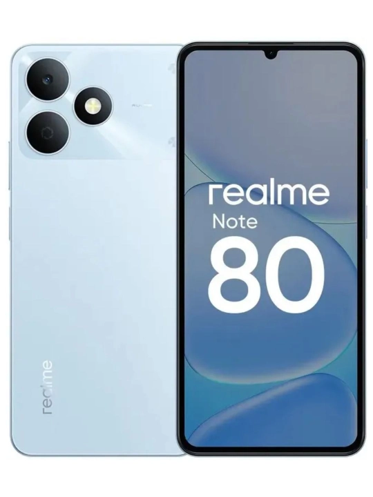Смартфон realme Note 80, 6.74″ LCD 90 Гц, 6300 мА·ч, камера 8 МП, Unisoc T7250 4G LTE IP54