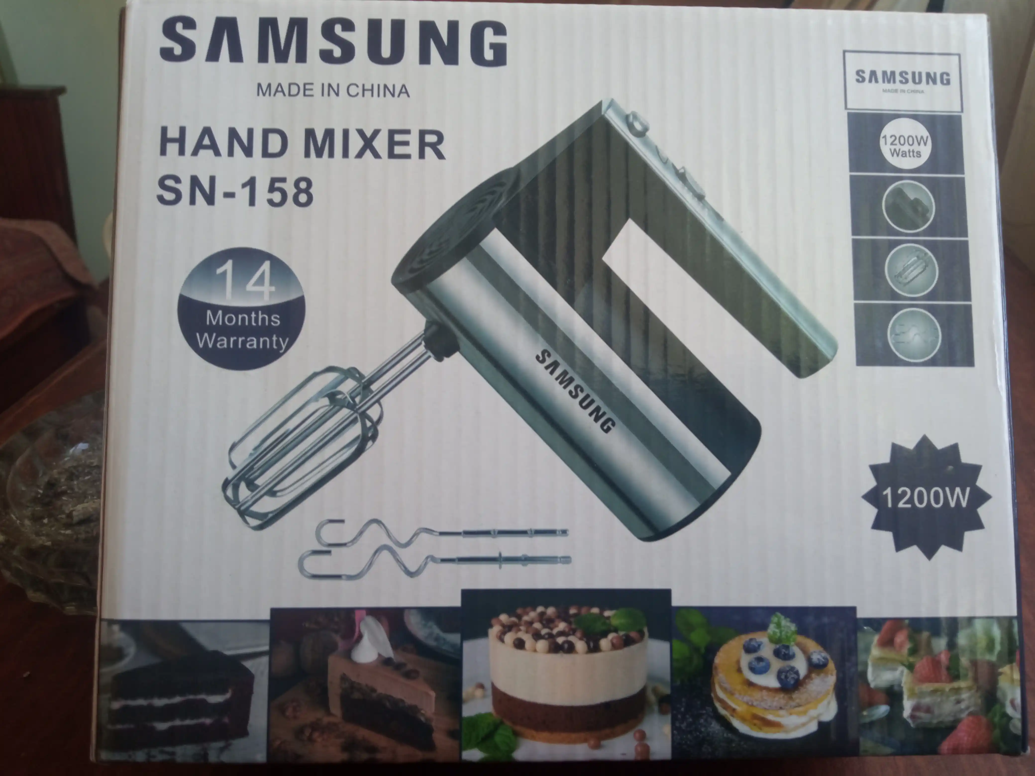 Oshxona qo'l mikser Samsung, turbo rejimli, 5 darajali tezlik bilan