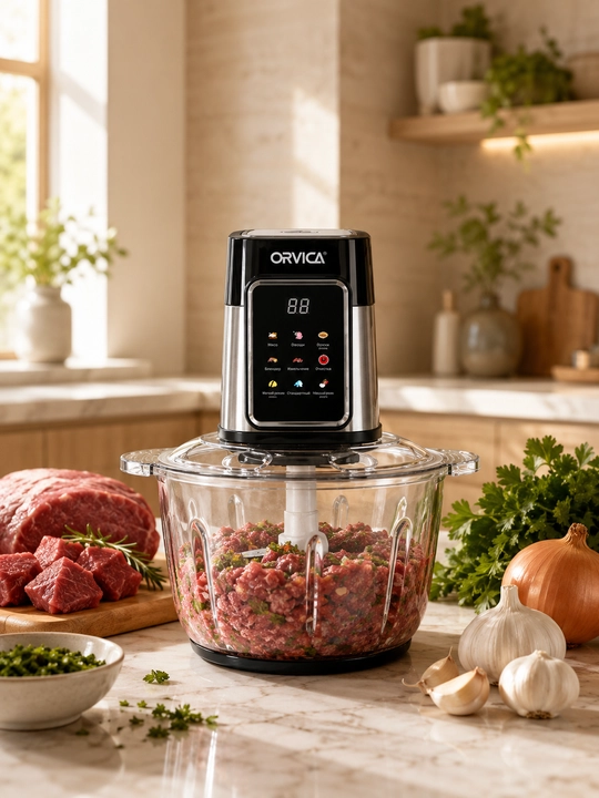 Электрический измельчитель ORVICA ORM-2023 3 в 1, 4 л, 1800 Вт, кухонный чоппер - 