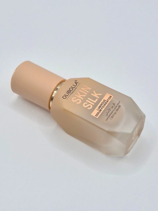 OLIBOLLA Skin Silk Luminous Serum Foundation, suvga chidamli va 24 soat saqlanuvchi, 35 ml