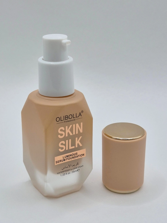 OLIBOLLA Skin Silk Luminous Serum Foundation, suvga chidamli va 24 soat saqlanuvchi, 35 ml