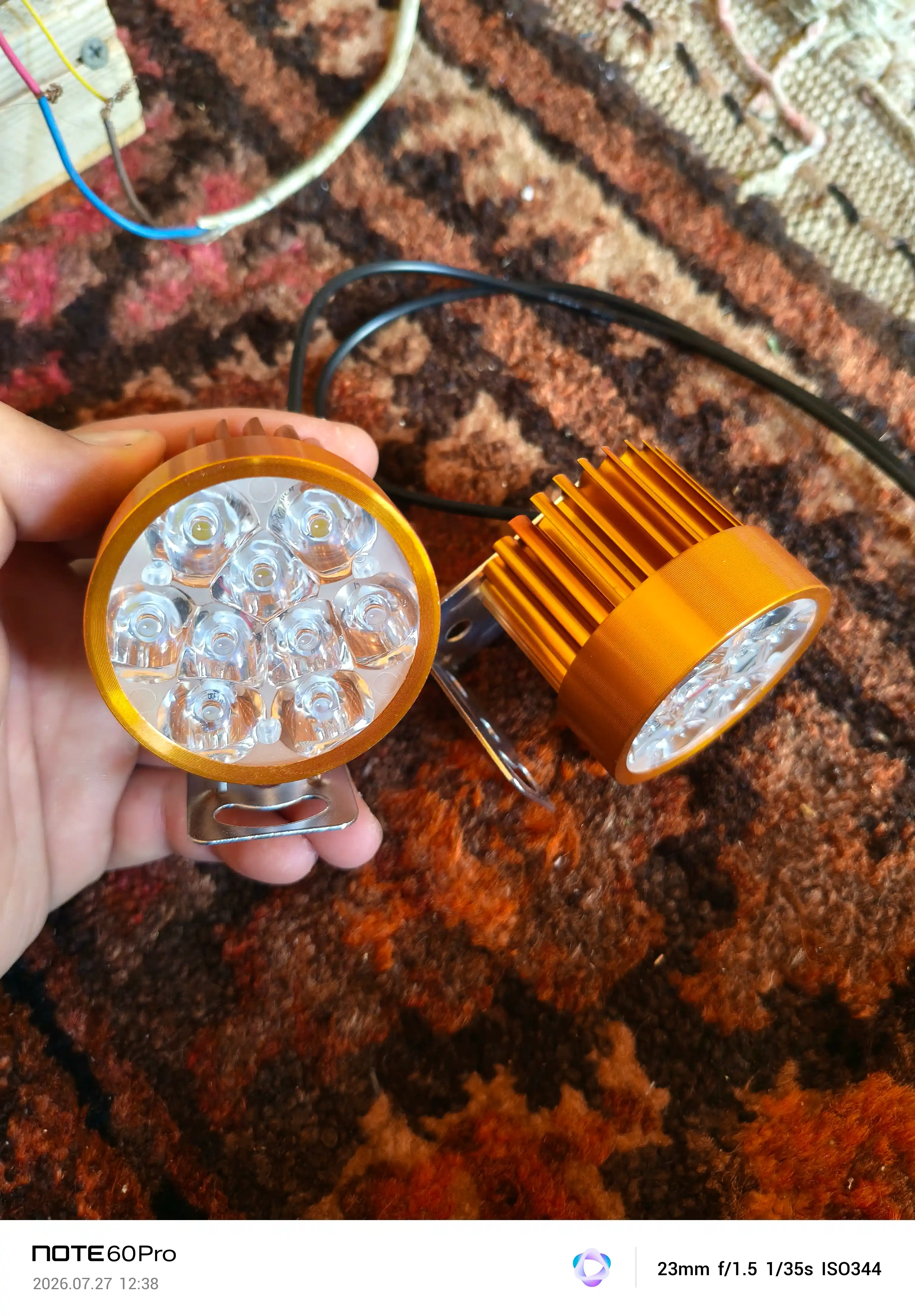 Skuter va Mototsikl uchun qo‘shimcha LED faralar, yorqin yoritish, universal o‘rnatish