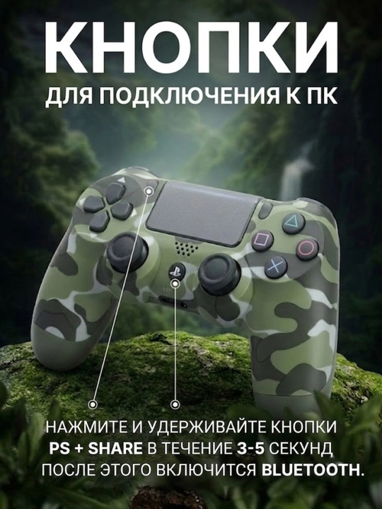 Беспроводной геймпад DualShock 4, Bluetooth, для PS4, ПК и телефона, 5 цвета