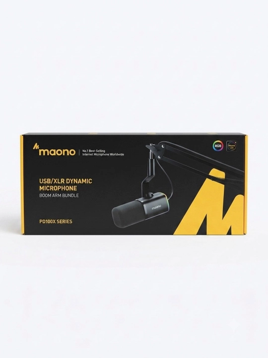 Игровой микрофон Maono PD100X с пантографом, динамический USB XLR микрофон - 