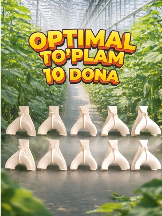 Radial krichka, bodring poyalari uchun shpalera ushlagichi, 10 dona