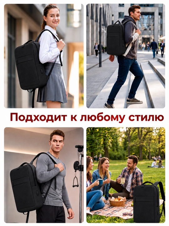 Maktab, shahar, o‘smirlar, noutbuk va o‘qish uchun mo‘ljallangan ryukzak