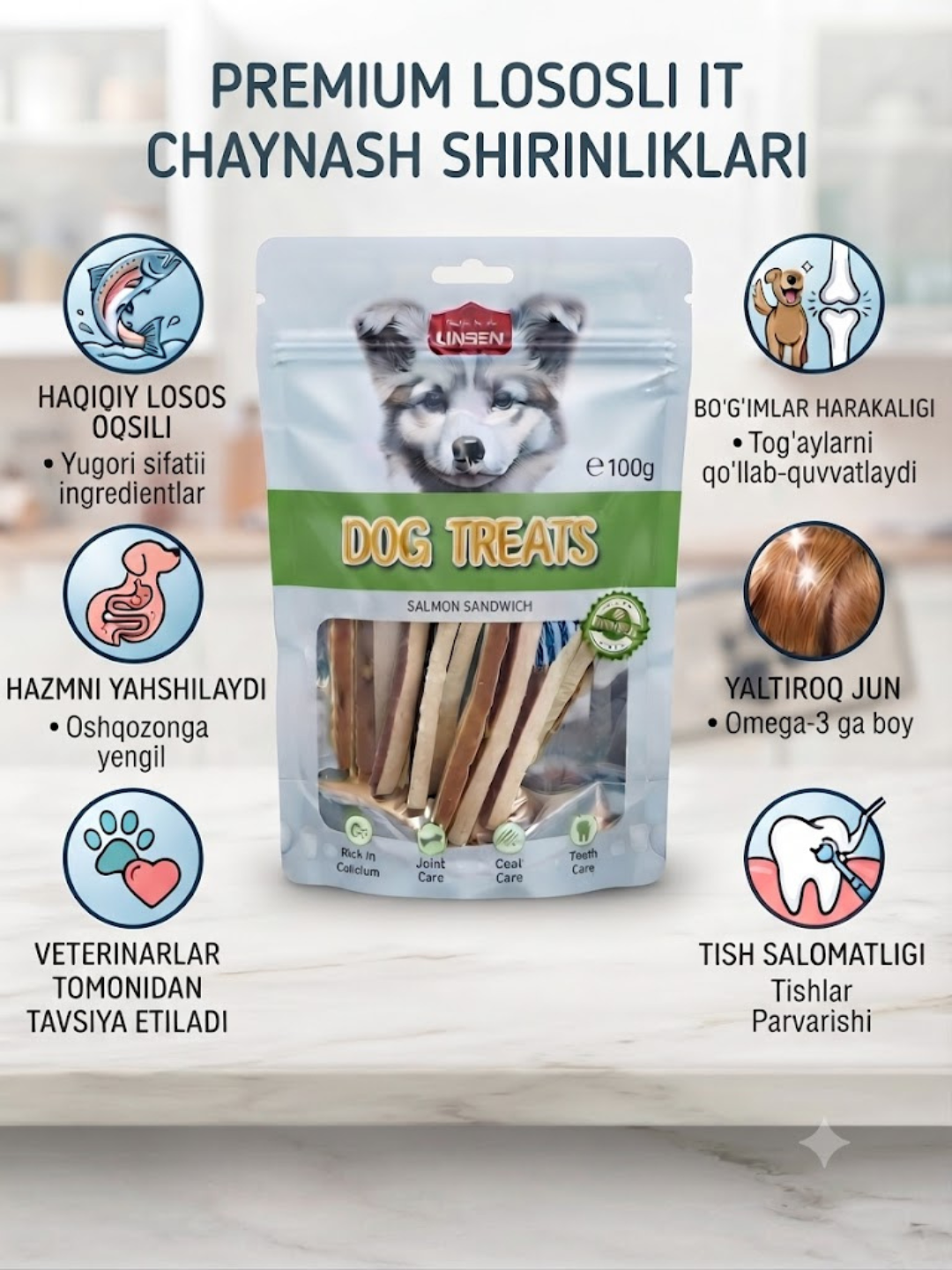 Itlar uchun tabiiy mukofotli shirinlik (100/500 g) - 