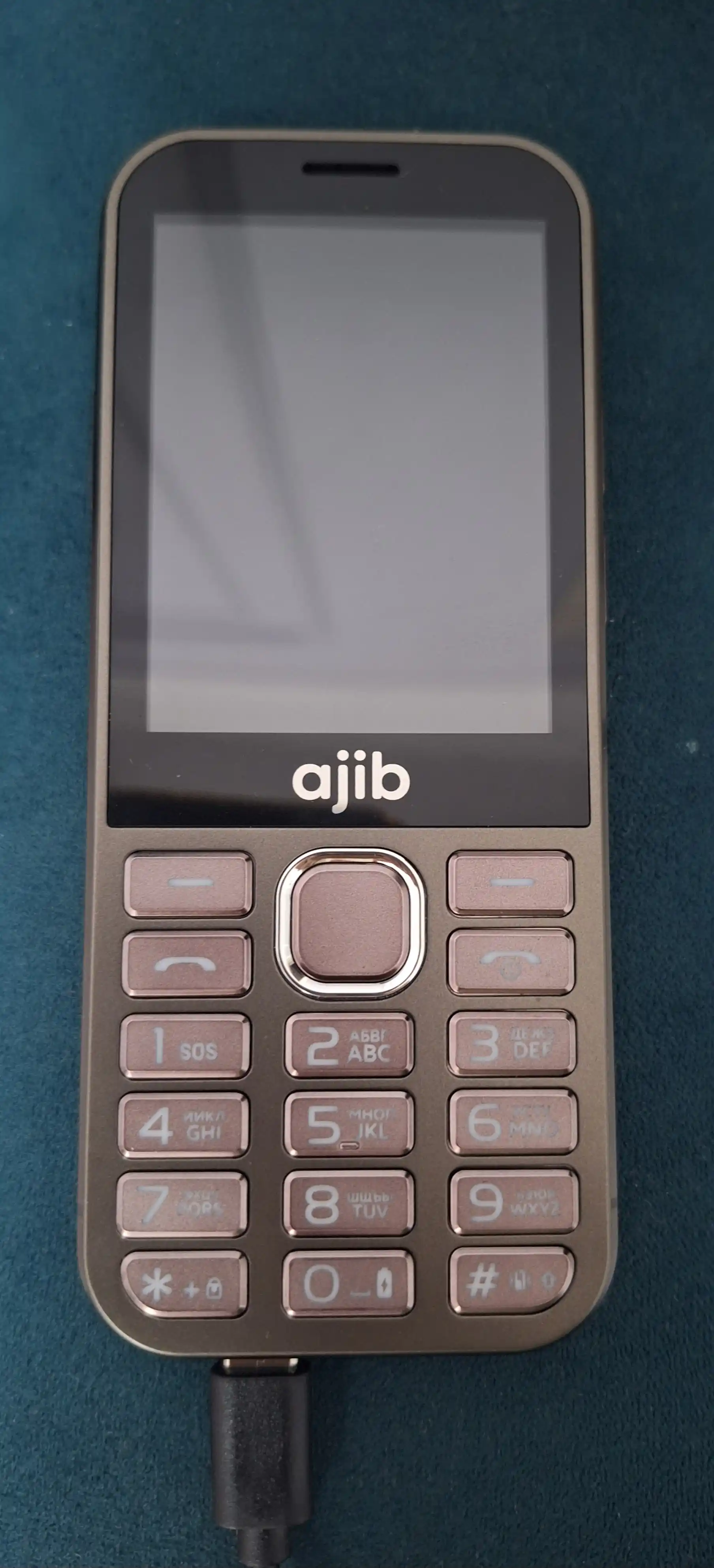 Ajib Style metall korpusli tugmali mobil telefon, IPS displey, 2 SIM, kumush SELLZONE