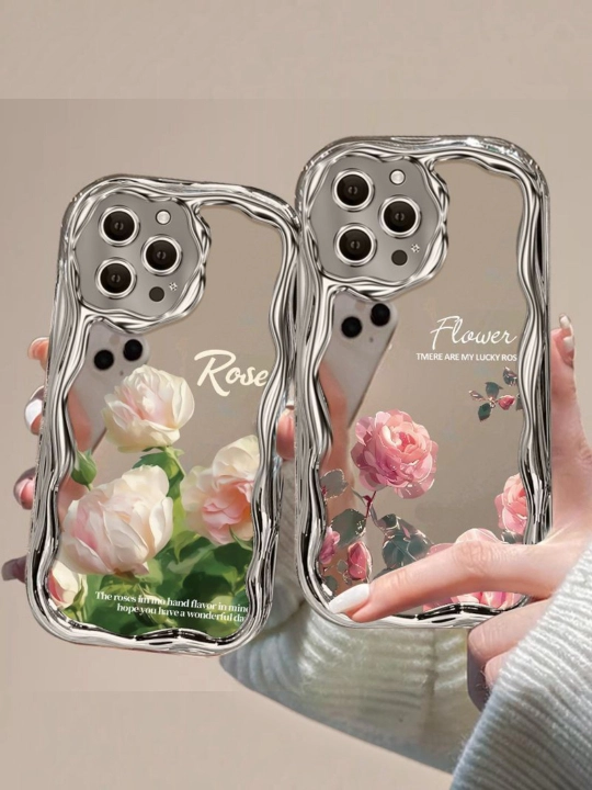 Чехол,для iPhone 15, 16, 17 Pro, Pro Max, красивый чехол с цветами