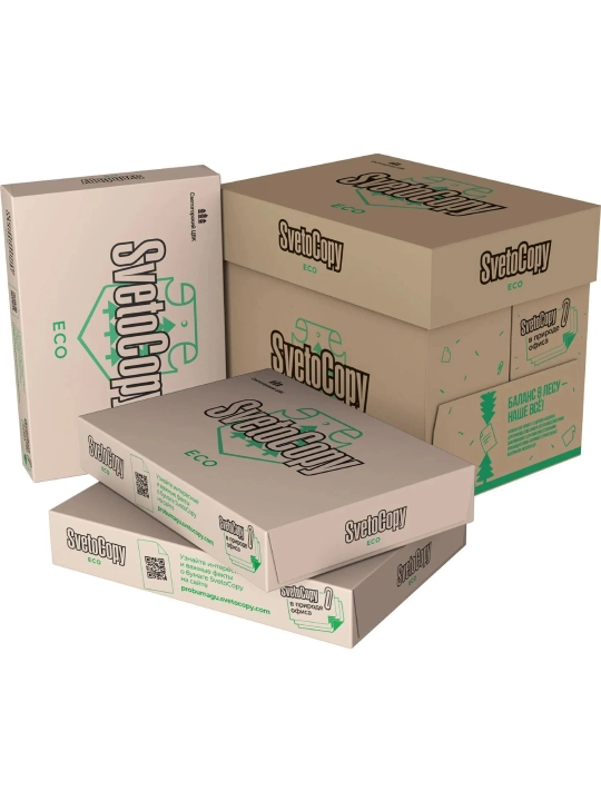 Ofis qog'oz Svetotopy ECO, A4f, 80g/m2, 2500  varaq 5 qadoq - 