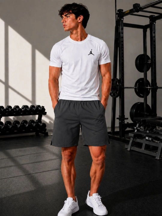 Erkaklar va o'g'il bolalar uchun kunlik va fitnes zal uchun muljallangan shortlar - 