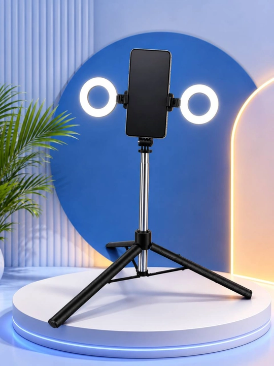 Y17D 170 sm Selfi tayoqcha LED halqali chiroq Bluetooth pultli tripod