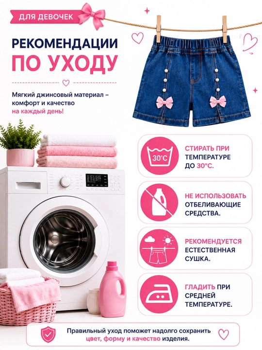 Джинсовые шорты для девочек, Летние шорты для девочек, Джинсовые летние шорты для девочек