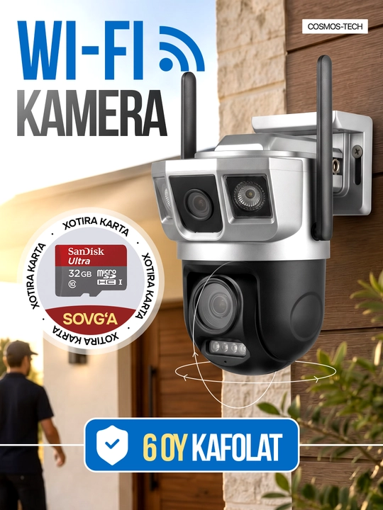 Video kuzatuv kamerasi, sovg‘a sifatida fleshka Wi-Fi kuzatuv kamerasi 4G kamera, HIKVISION - 