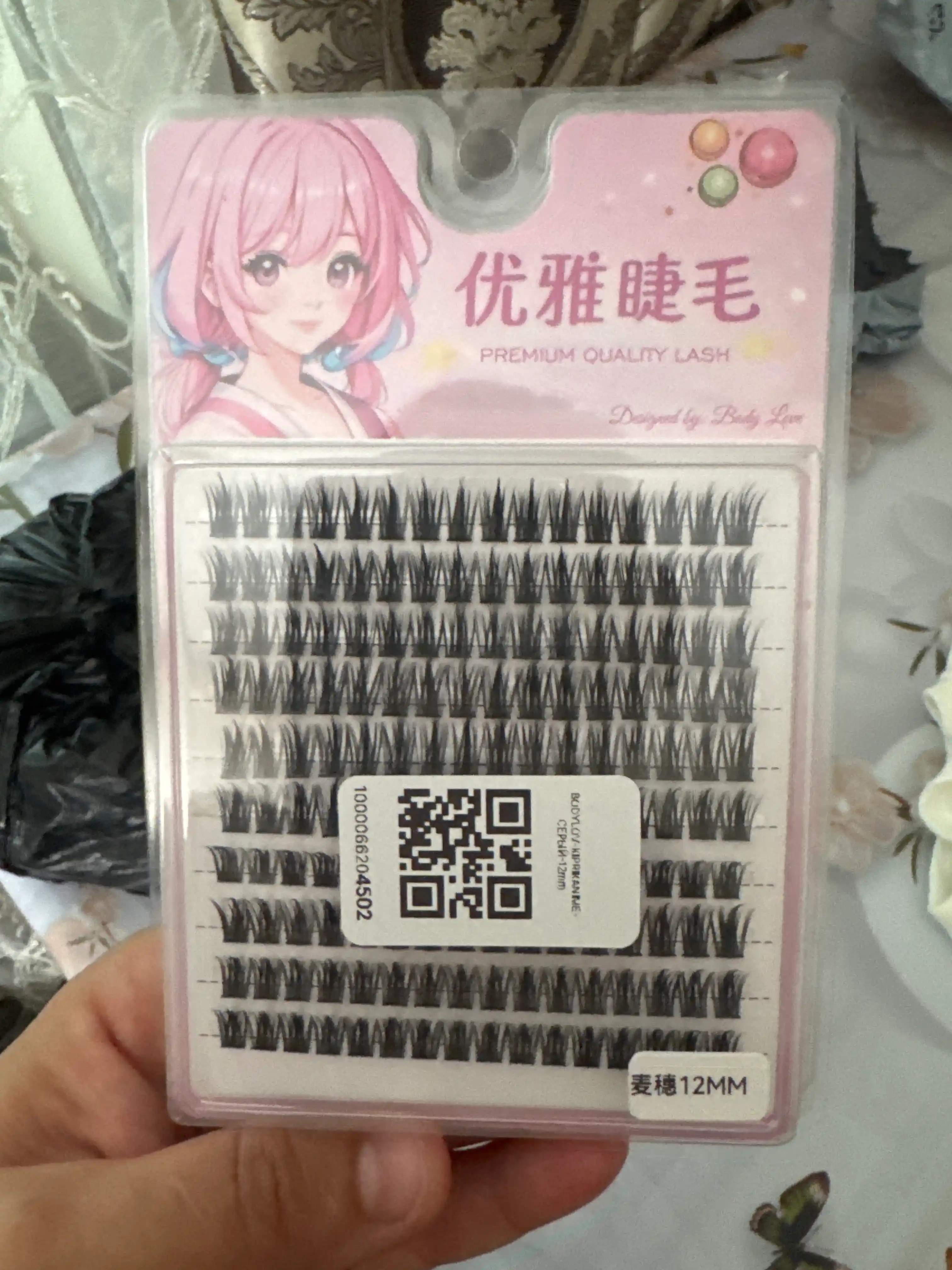 3D tutamli kipriklar, C egilishi, qoplama kipriklar, anime kipriklar, 160 dona