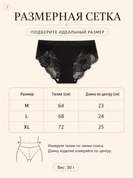 Женские кружевные трусы слипы, мягкое нижнее белье