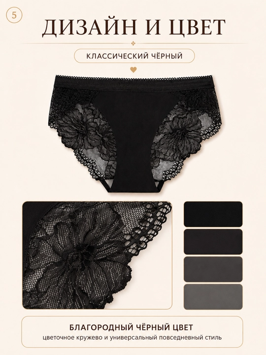 Женские кружевные трусы слипы, мягкое нижнее белье